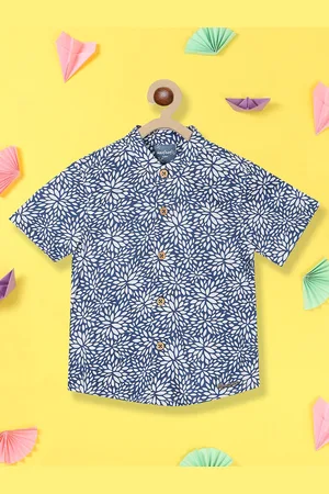 Nauti Nati Boys Standard Floral Printed Pure Cotton Casual Shirt