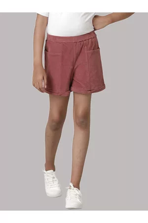 UNDER FOURTEEN ONLY Girls Slim Fit Cotton Shorts