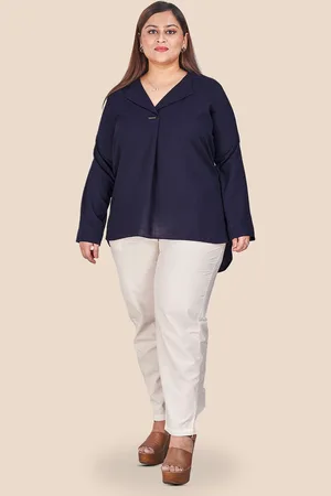 Curvy Lane Plus Size Crepe High-Low Top