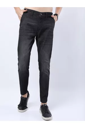 Ketch Men Grey Straight Fit Clean Look Stretchable Jeans