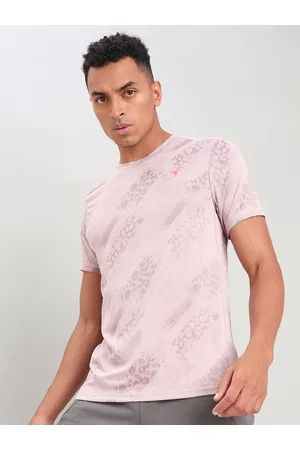 TECHNOSPORT Men Jacquard Double Cool Slim Fit Sports Tshirt