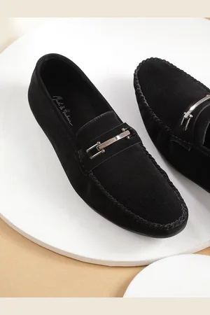 Mast & Harbour Men Black Solid Loafers
