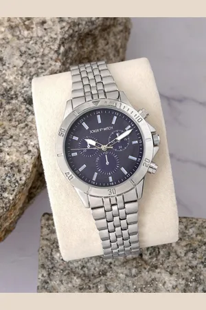Joker & Witch Men Blue Round Dial & Bracelet Style Straps Analogue Watch AMWW676