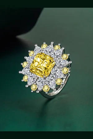 Designs & You Silver-Plated CZ Studded Finger Ring