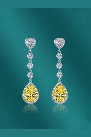 Designs & You Silver-Plated Teardrop Shaped Drop Earrings