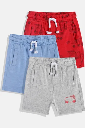 Mothercare Boys Pack of 3 Printed Pure Cotton Regular Shorts