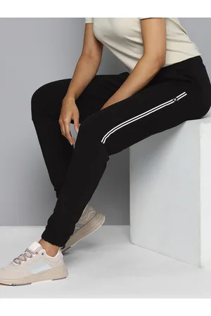 HRX Women Striped Cotton Regular Fit Jogger