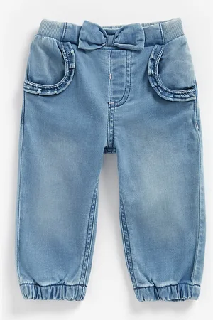 Mothercare Girls Blue Regular Fit Clean Look Stretchable Jeans