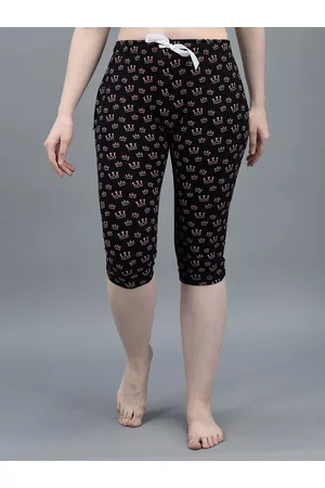 Dollar Missy Women Printed Pure Cotton Lounge Capris