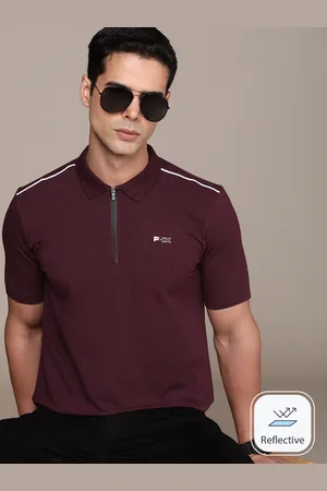 FORCE IX Men Polo Collar Solid Casual T-shirt