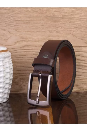 Mast & Harbour Men Brown Textured Leather Formal Belt