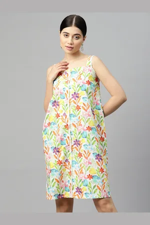BUTA BUTI Floral Print A-Line Cotton Dress