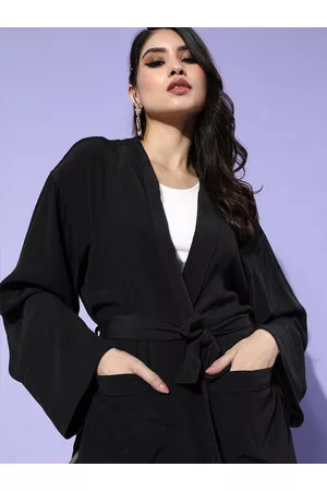 HERE&NOW Open Front Loose Fit Casual Blazer