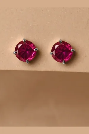 CLARA 925 Sterling Silver Circular Cubic Zirconia Studs Earrings