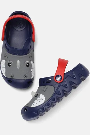 Skechers Boys Navy Blue & Grey Printed Clogs