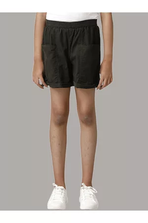 UNDER FOURTEEN ONLY Girls Slim Fit Regular Cotton Shorts