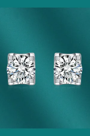 Designs & You Silver-Plated Square Studs Earrings