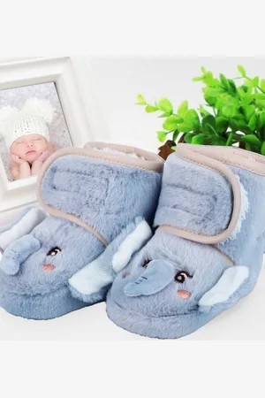 Baby Moo Infants Self Design Pure Wool Anti-Slip Booties