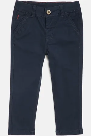 Mothercare Boys Navy Blue Solid Regular Fit Trousers