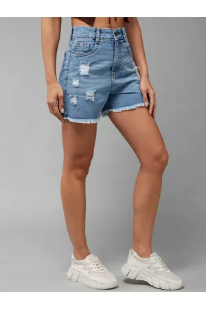 Miss Chase Women Ripped Denim Shorts