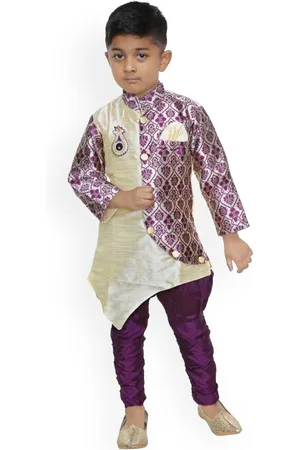 CELEBRITY CLUB Boys Printed Sherwani Set