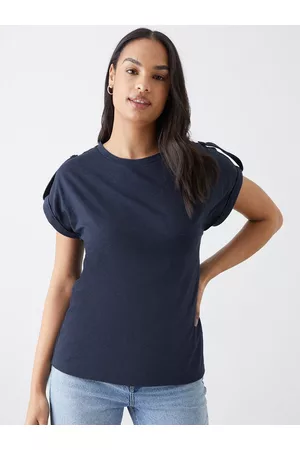Dorothy Perkins Roll-Up Sleeves Pure Cotton T-shirt