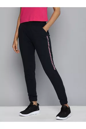HRX Women Striped Cotton Regular Fit Jogger