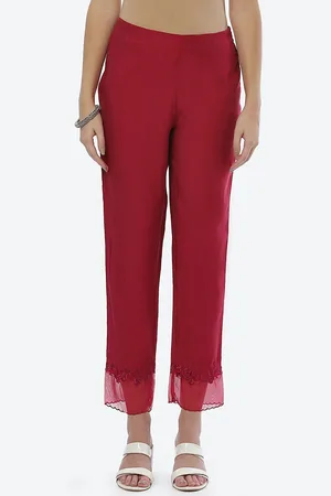 Biba Women Pink Smart Straight Fit Trouser