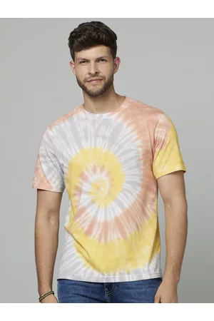 Celio Tie And Dye Printed Cotton T-shirt