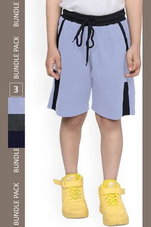 IndiWeaves Boys Pack Of 3 High-Rise Cotton Shorts