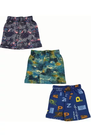 ZOOM Unisex Kids Assorted Printed Cotton Running Shorts
