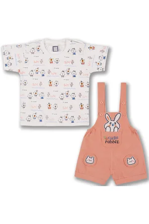 Wish Karo Boys Printed T-shirt with Dungaree
