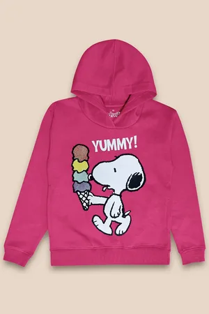Kidsville Girls Peanuts Printed Hoodie