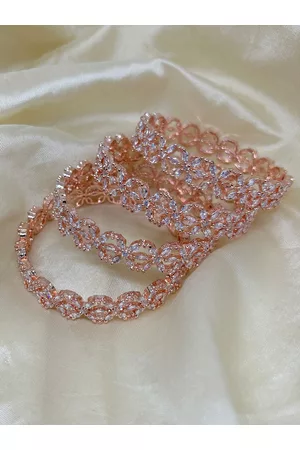 The Pari Set Of 2 Gold-Plated AD-Studded Bangles