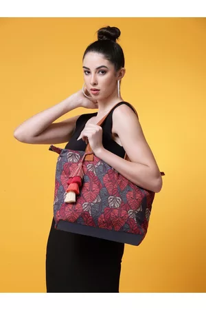 Anekaant Floral Oversized Shopper Canvas Tote Bag