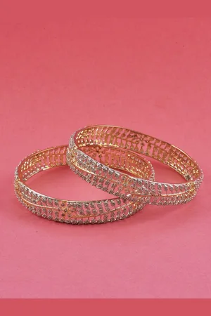 The Pari Set Of 2 Gold-Plated AD-Studded Bangles