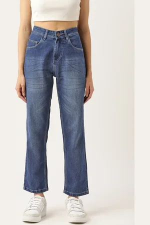 PARIS HAMILTON Women Boyfriend Fit High-Rise Light Fade Stretchable Jeans