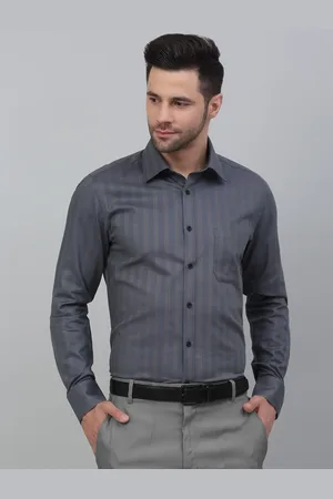 LOUIS STITCH Striped Cotton Formal Shirt