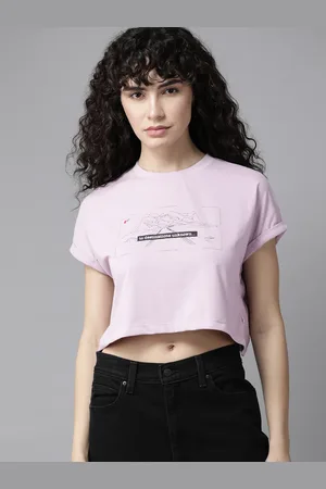 Roadster Graphic Printed Cotton Crop Top
