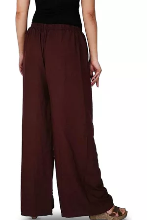 CHANDERKASH Pack of 1 Wide Leg Rayon Plazzo with String