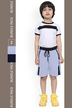 IndiWeaves Boys Pack Of 2 High-Rise Cotton Shorts