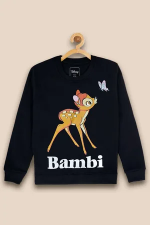 Kidsville Girls Bambi Graphic Printed Cotton Sweatshirt