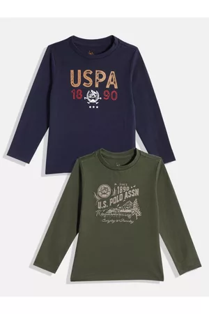 Ralph Lauren Boys Pack of 2 Brand Logo Printed Pure Cotton T-shirt
