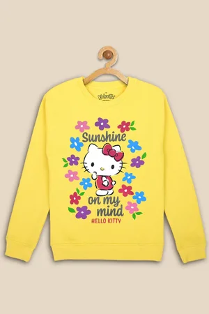 Kidsville Girls Hello Kitty Graphic Printed Cotton Pullover