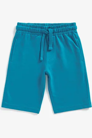Mothercare Boys Blue Solid Regular Fit Mid-Rise Pure Cotton Regular Shorts