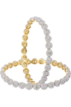 The Pari Set Of 2 Gold-Plated AD-Studded Bangles