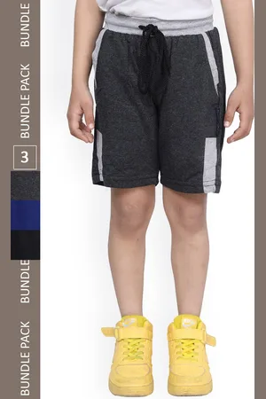 IndiWeaves Boys Pack Of 3 High-Rise Cotton Shorts