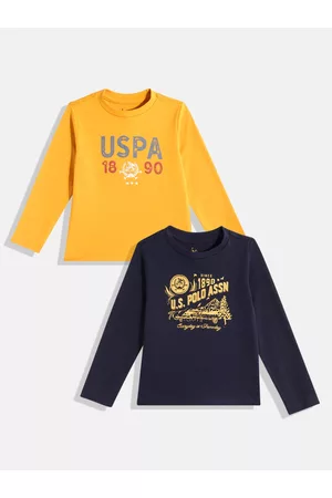 Ralph Lauren Boys Pack of 2 Brand Logo Printed Pure Cotton T-shirt