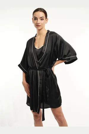 mackly V-Neck Mini Robe With Belt