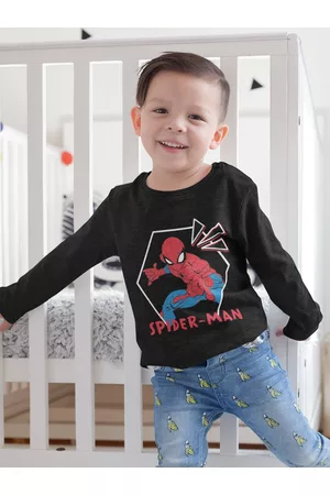 Kinsey Boys Humour & comic Spider-man printed Long Sleeves T-shirt